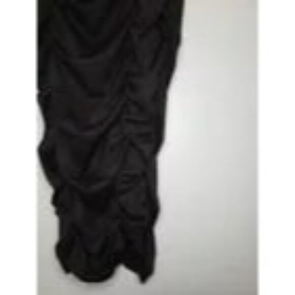 Grace Karin Women 2XL Dress Black Bodycon Ruched Stretchy Criss Cross Halter NWT - Picture 3 of 8